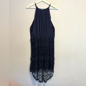Rewind Navy Blue Lace Dress